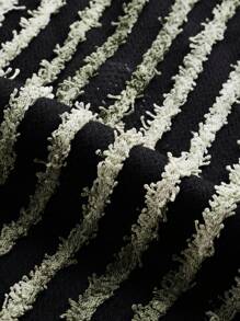 ROMWE Fairycore 條紋圖案蕾絲拼接吊帶上衣 - 綠色 - 查看 3