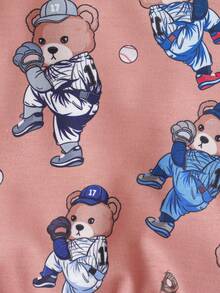 男嬰卡通圖案衛衣和衛褲