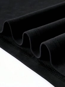 Men Slogan Graphic Tee - Black - View 5