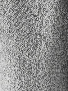 GENTILAND Men Teddy Lined Zip Up Hooded Padded Coat - Black - View 4