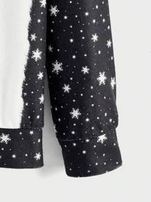 Manfinity VCAY Men Figure Graphic Galaxy Hooded Sweatshirt - Multicolor - View 3