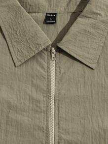 Chillumni 鬆身男士束口拉鍊夾克 - 灰色 - 查看 5