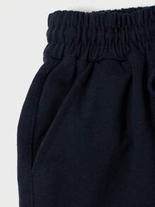 RueChic 100%Cotton Men Flap Pocket Side Drawstring Waist Cargo Pants - Navy Blue - View 4