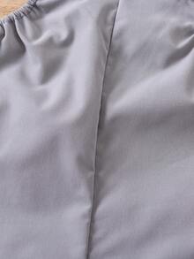 SHEIN 年輕女孩純色整體連身褲 - 灰色 - 查看 6