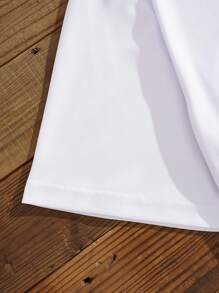 Men Plus Slogan Graphic Tee - White - View 5