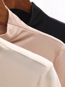 SHEIN LUNE 3pcs Mock Neck Tee - Multicolor - View 6