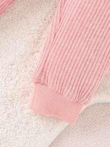 女嬰2入組素色斜口袋衛褲 - 彩色 - 查看 3