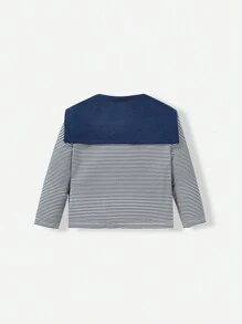 SHEIN Baby Boy Striped Print 2 In 1 Tee - Multicolor - View 7