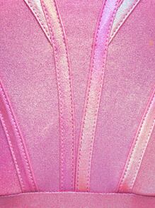 Hauture 全息美人魚擺半身裙背心連衣裙 - 淺粉色 - 查看 5