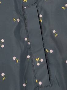 Chubasquero estilo chaqueta para niña preadolescente, impermeable para la primavera, cortavientos ligero - Gris - View 5