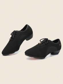 跳舞鞋拍子舞拉丁舞鞋,男子芭蕾舞鞋,男童舞鞋,舞蹈運動鞋,爵士舞鞋,男女通用 - 黑色 - 查看 2