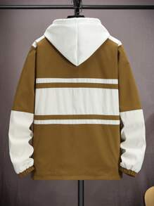Manfinity LEGND Loose Fit Men's Letter Print Colorblocked Jacket Without Hood - Multicolor - View 8