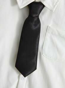 SHEIN Young Boy Patched Pocket Shirt - White - View 4