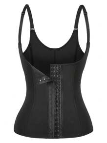 Hook Detail Waist Trainer - Black - View 1