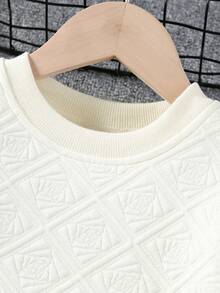 SHEIN Young Girl Solid Ruffle Hem Dress - White - View 5