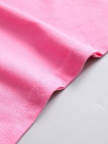 SHEIN EZwear Cow And Floral Print Tee - Pink - View 5