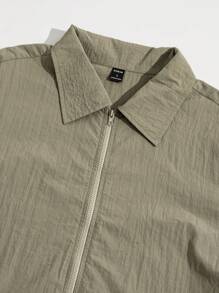 Chillumni 鬆身男士束口拉鍊夾克 - 灰色 - 查看 3