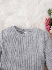 2pcs Tween Girl Solid Ruffle Hem Tee