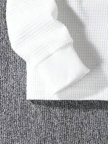 Chico preadolescente Camiseta con slogan con diseño de parche - Blanco - Ver 6