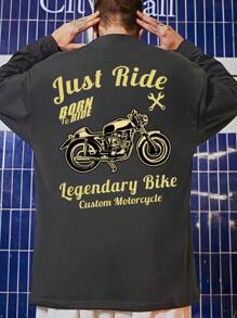 男士T恤 - 深灰色 - 查看 1