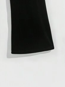 Manfinity AFTRDRK 男士素色喇叭褲 - 黑色 - 查看 3