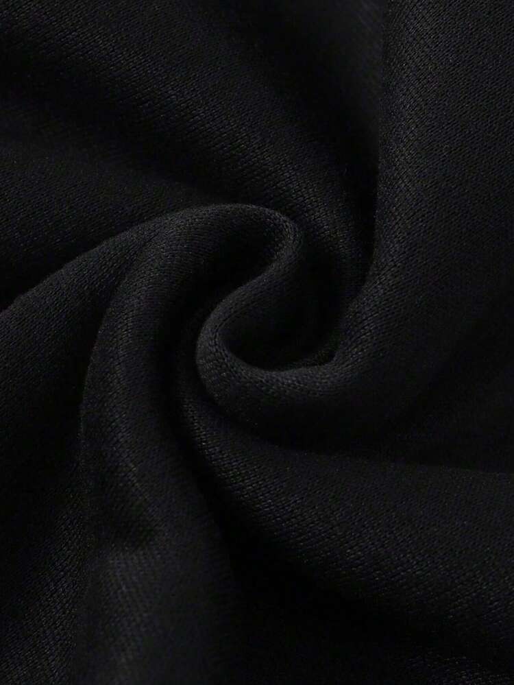 Men Plus Slogan & Figure Graphic Drop Shoulder Sweatshirt