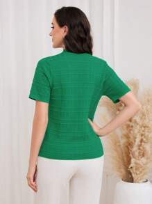 Modelyn Flap Pocket Button Front Cardigan - Green - View 2