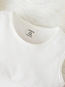 Baby Girl Solid Tank Top & Zip Up Hoodie & Sweatpants