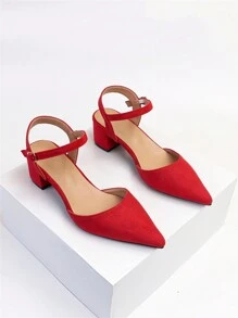 High Heel Shoes - Red - View 1