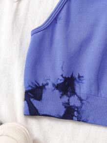 Tween Girl Tie Dye Crop Tank Bralette - Multicolor - View 6