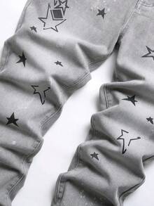 Nam In Sao Quần jean - Màu Xám nhạt - Xem 3