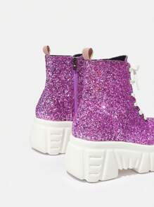 SheIn SXY 1 Pair Of Fashionable Boots - Purple - View 6