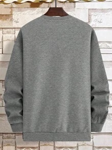 Manfinity Homme Men Letter Graphic Sweatshirt - Grey - View 2