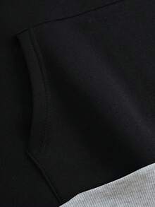 Manfinity Dauomo Nam Plus Khối màu Túi kangaroo Dây rút Áo hoodie ấm áp - Nhiều màu - Xem 4