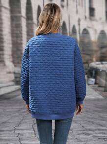 EMERY ROSE Dual Pocket Drop Shoulder Quilted Padded Coat Clothes Winter