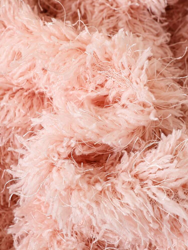 Tween Girl Two Tone Fuzzy Coat