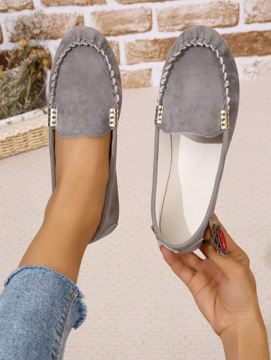 Của phụ nữ Giày phẳng - Màu Xám nhạt - Xem 1