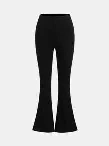 SHEIN 青少年女孩愛心圖案紮染運動衫和喇叭褲 - 玫紅色 - 查看 5