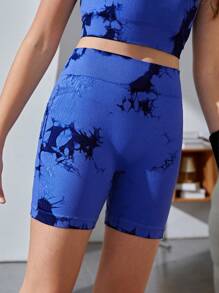 青少年女孩紮染寬腰帶緊身打底褲 - 彩色 - 查看 6