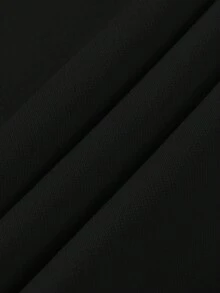 男士卡通圖案袋鼠口袋抽繩保暖連帽衫 - 黑色 - 查看 5