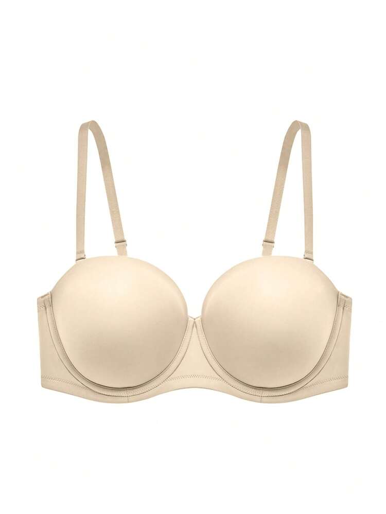 Plus Dream Curve Support + Strapless Push-Up Bra T-Shirt Lingerie As Outerwear Basic Half Wedding Bra