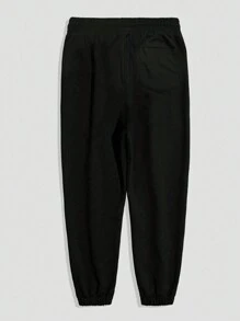 男士褲子 - 黑色 - 查看 2