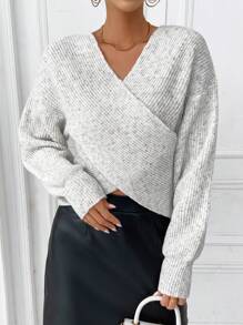 SHEIN Essnce 女士毛衣 - 白色 - 查看 1