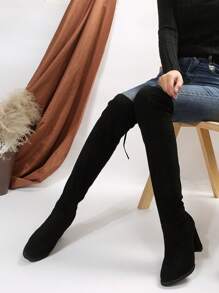 Giày bốt cao gót cao quá đầu gối màu đen thời trang dành cho nữ - màu đen - Xem 5