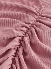 SHEIN MOD Vestido con dobladillo de sirena fruncido con frente fruncido liso