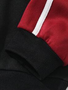 SHEIN Unity Casual V-Neck Criss-Cross Raglan Sleeve Letter Graphic Sweatshirt, Autumn - Multicolor - View 7