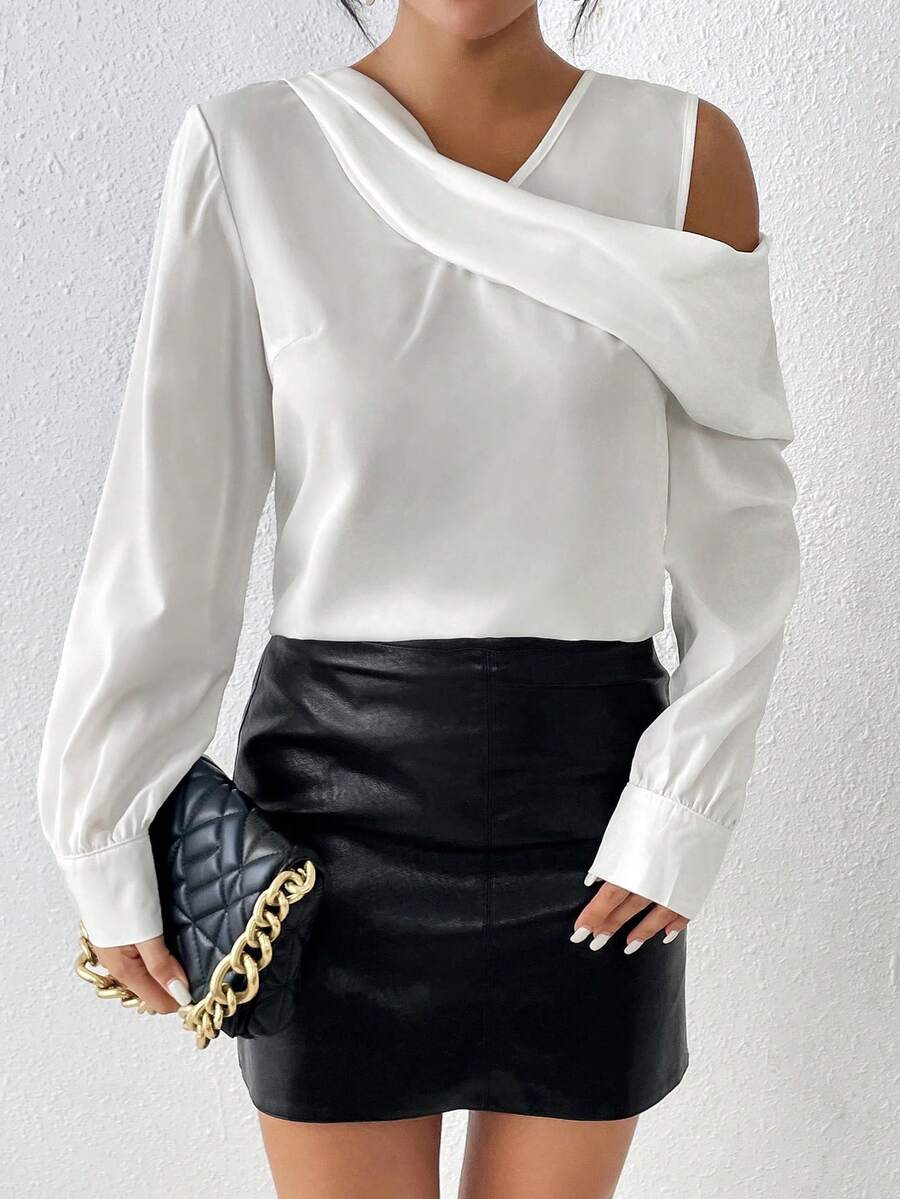 SHEIN Privé 女士襯衫 - 白色 - 查看 1