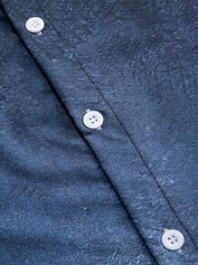 Manfinity LEGND 男士滿版印花襯衫 - 藍色 - 查看 5