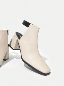 SheIn BIZ Fashionable Boots - White - View 3