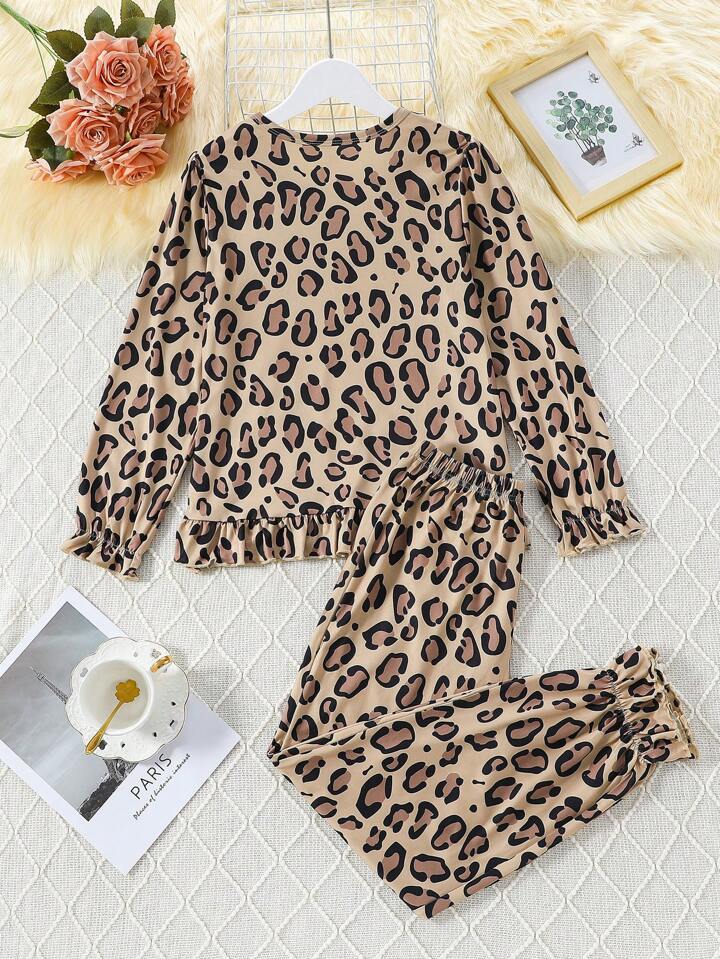 Pyjama leopard fille clearance